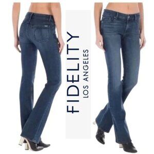 Fidelity Boot Cut Jeans Bella Donna Viper Rise Blue Size 27